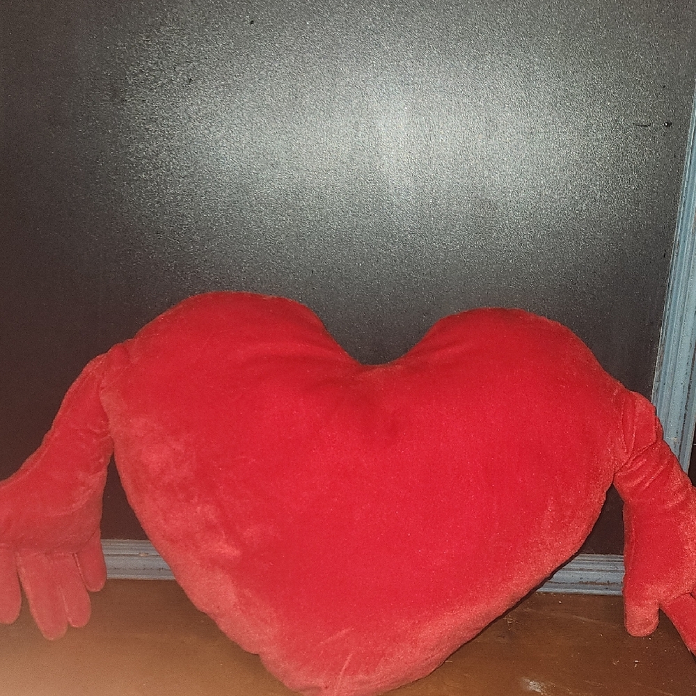 Red Heart Plush Pillow